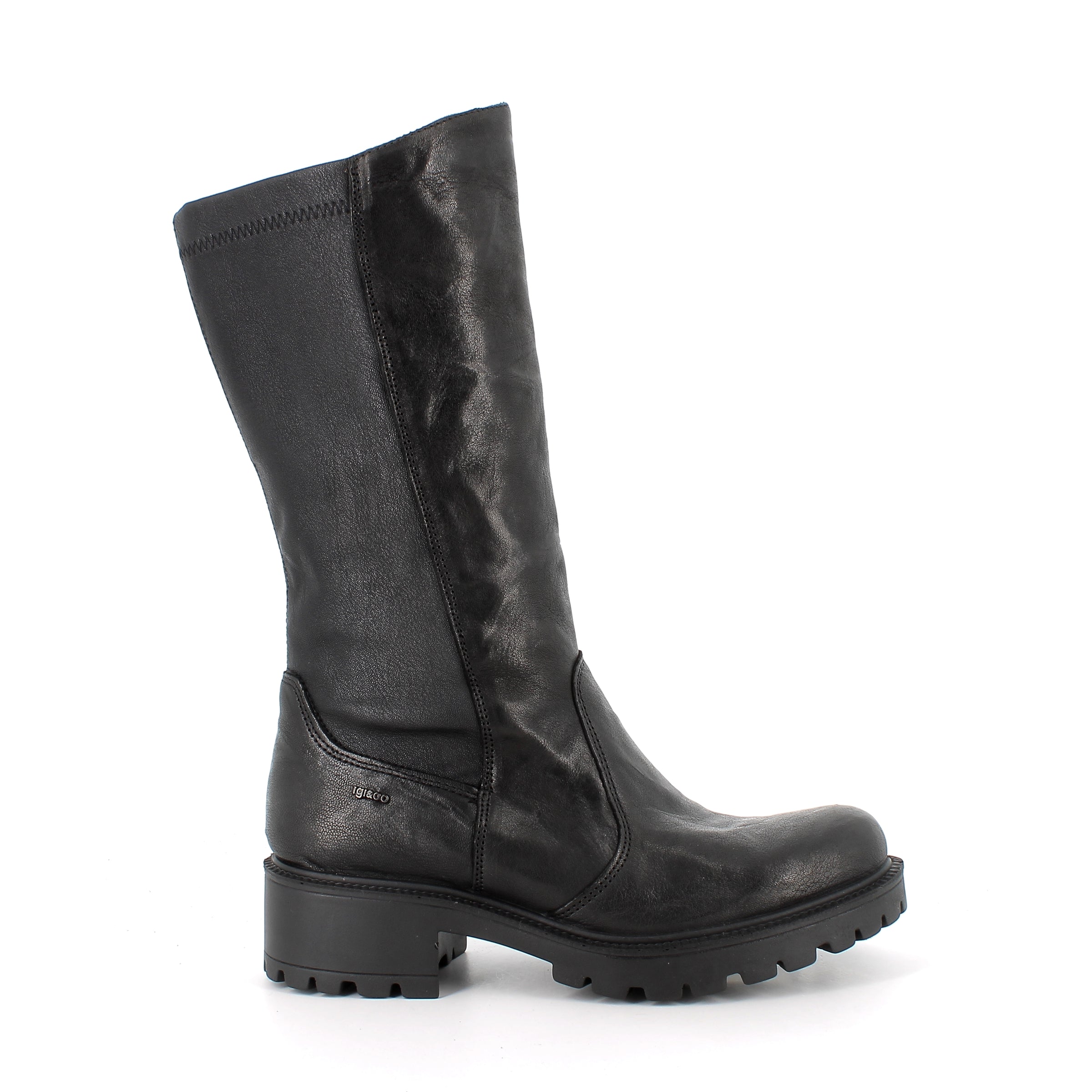 Women’s Leather Boots with Side Zip and Comfort Fit