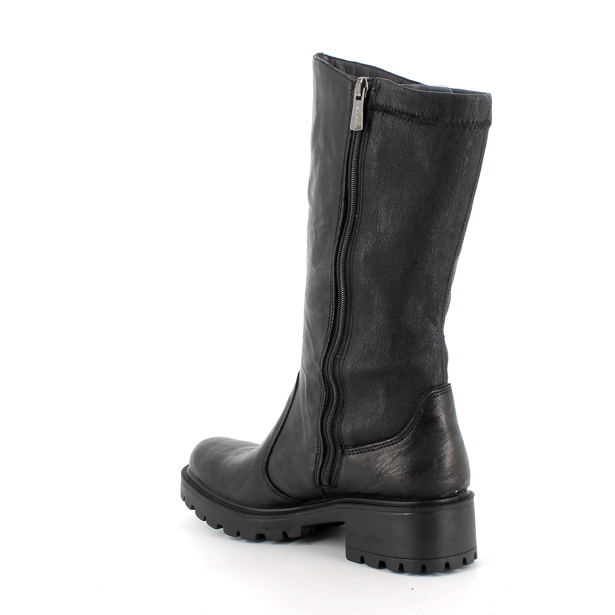 Women’s Leather Boots with Side Zip and Comfort Fit