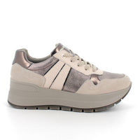 Women’s Beige Platform Sneakers - Fashion & Comfort