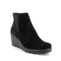 Women’s Black Suede Booties with Side Zip
