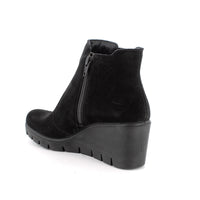 Women’s Black Suede Booties with Side Zip