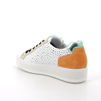 Women's Fashion Sneakers White And Yellow With Zipper Breathable