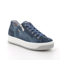 Women's Fashion Sneakers Blue With Zipper and Laces