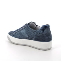 Women's Fashion Sneakers Blue With Zipper and Laces