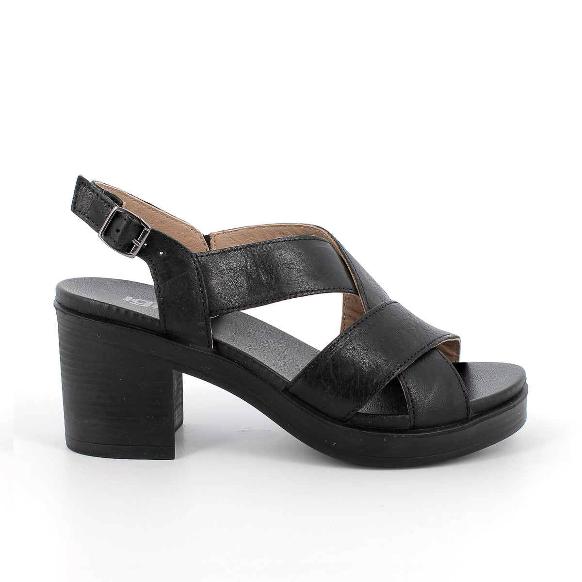 Women’s Leather Heeled Sandals Black