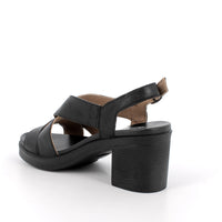 Women’s Leather Heeled Sandals Black