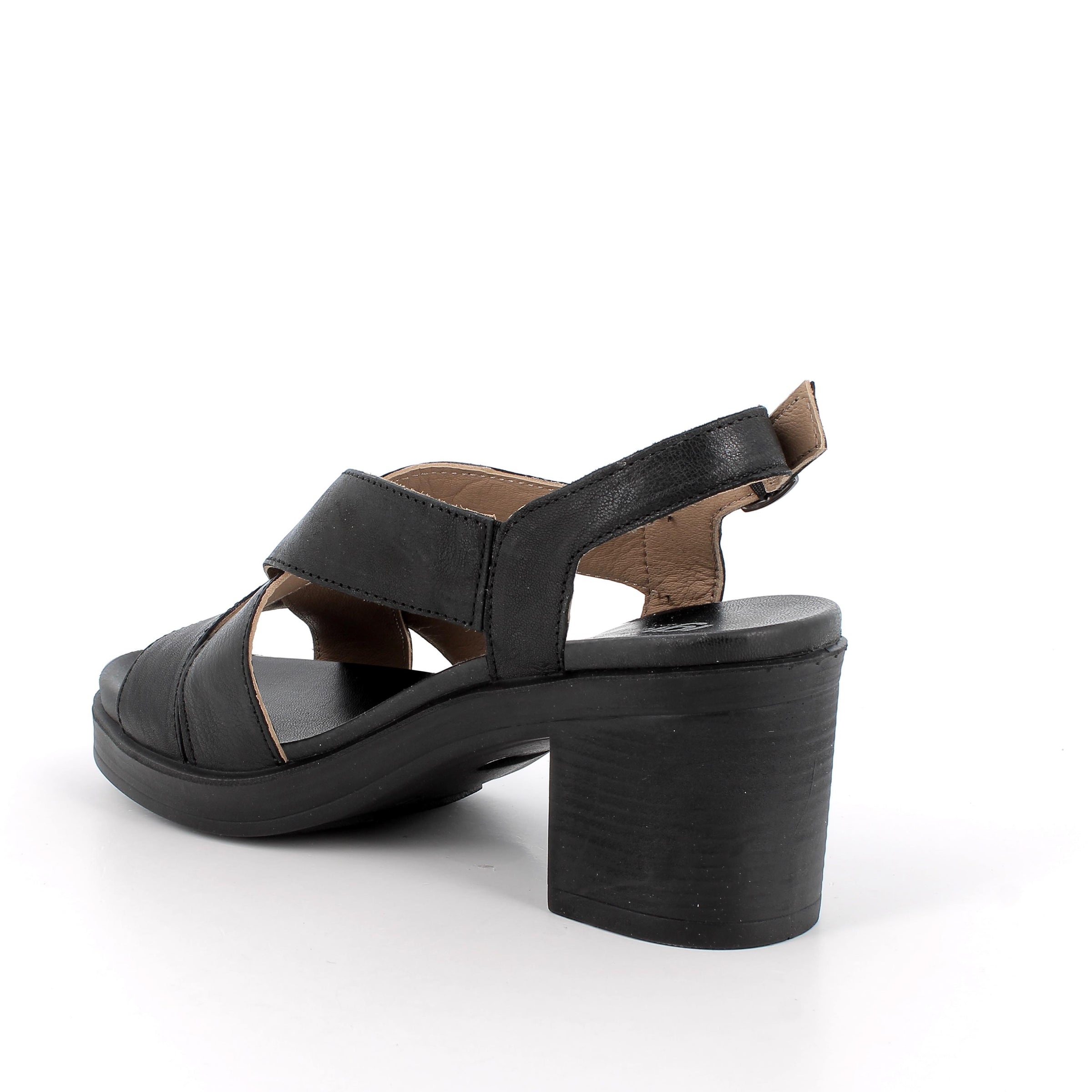 Women’s Leather Heeled Sandals Black