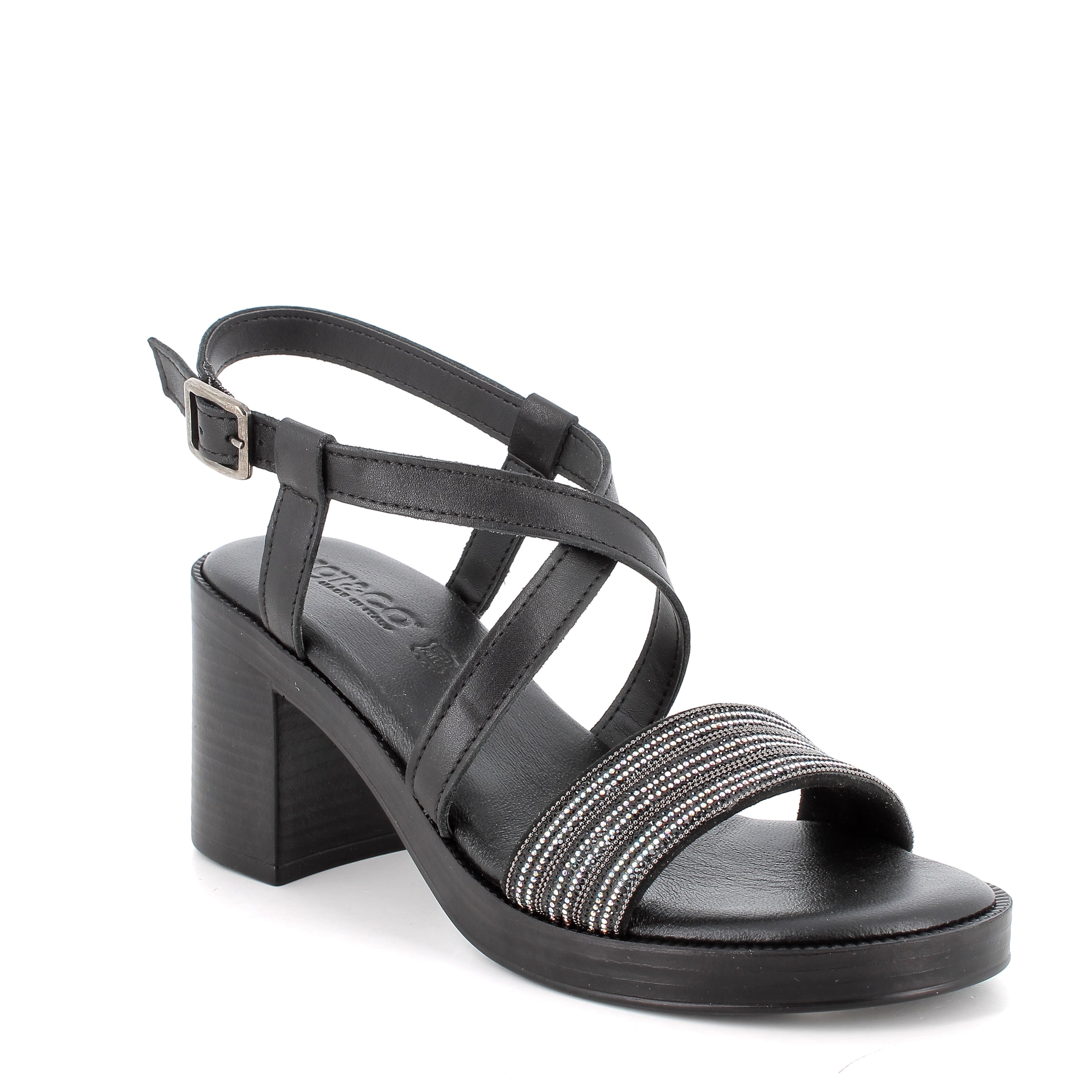 Women's Sandals with High Heel Black