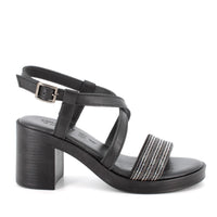 Women's Sandals with High Heel Black