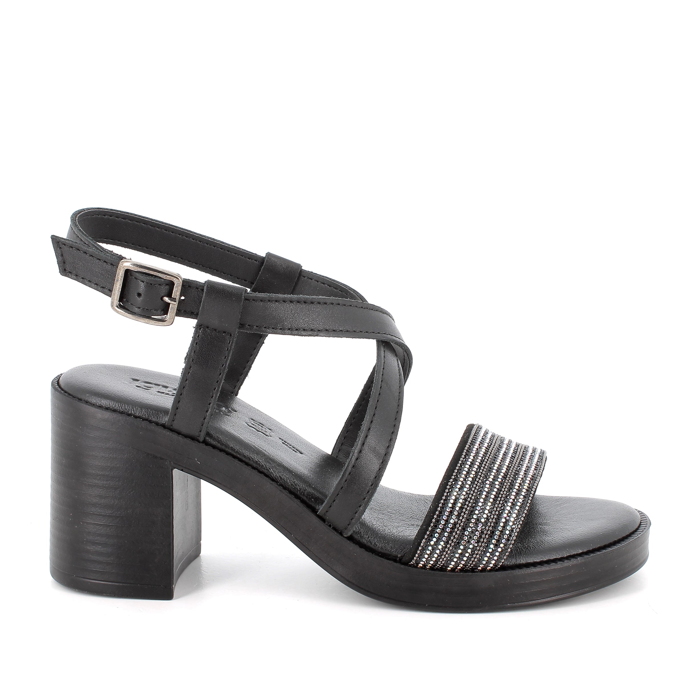 Women's Sandals with High Heel Black