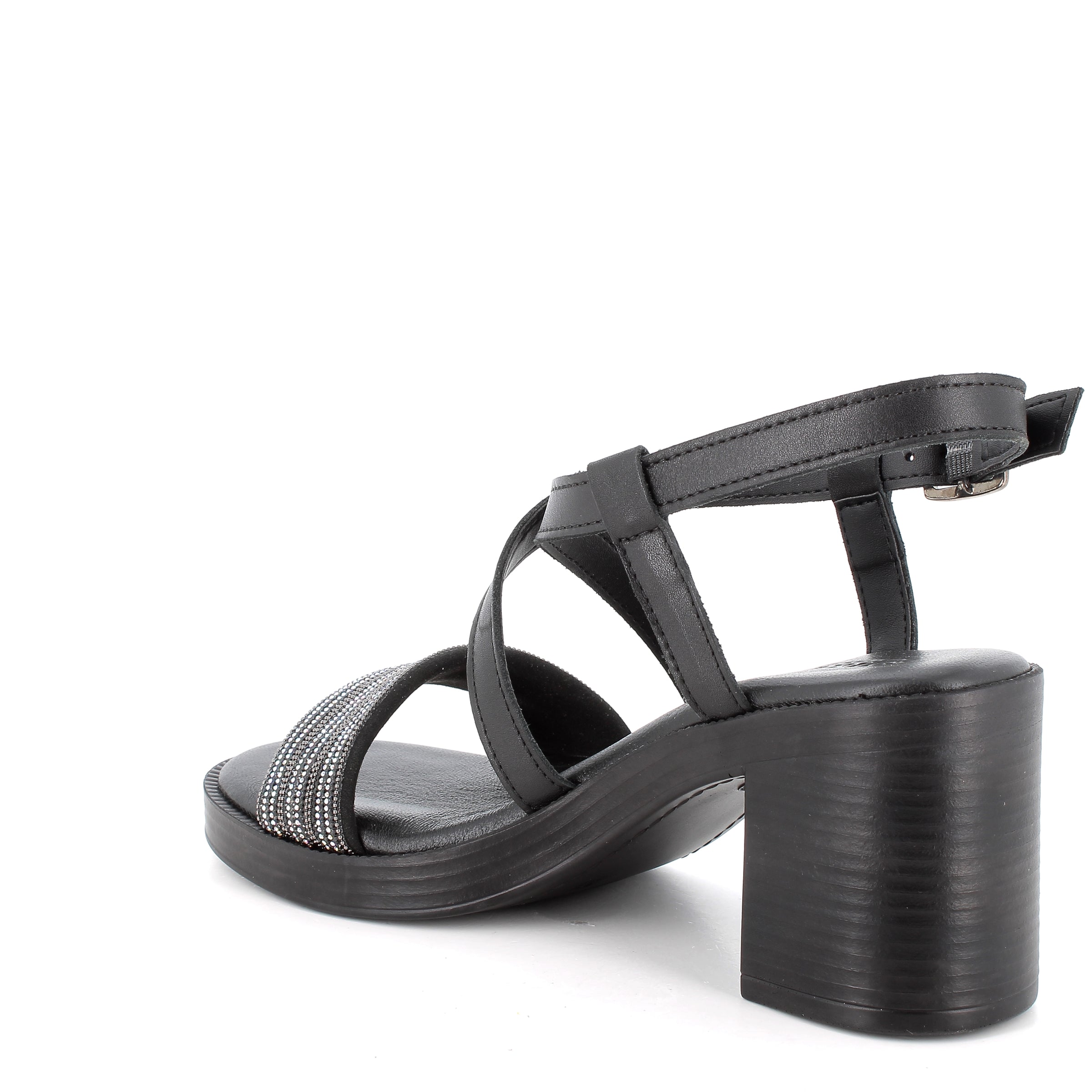 Women's Sandals with High Heel Black