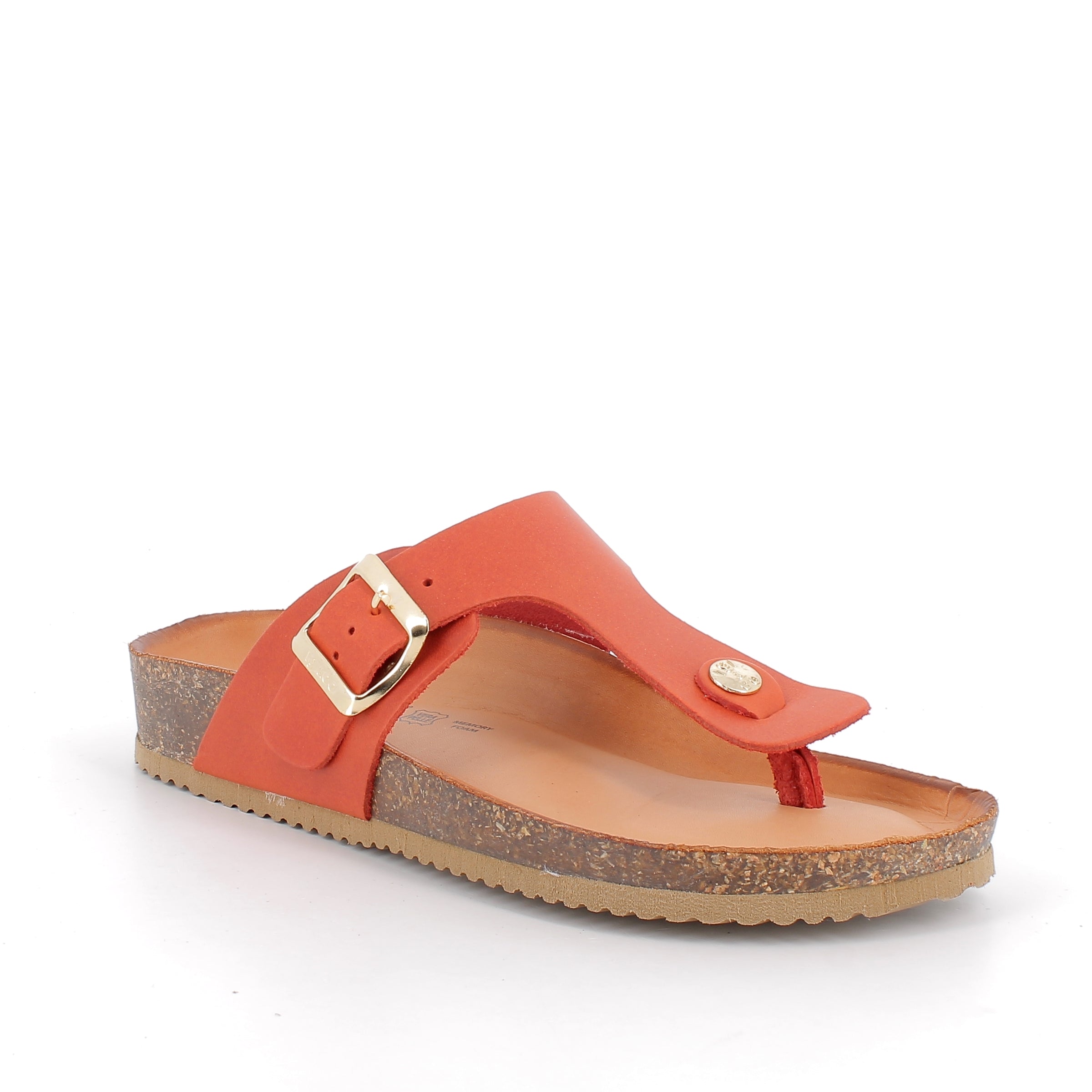 Women’s Buckle Slide Sandals Orange