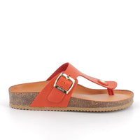 Women’s Buckle Slide Sandals Orange