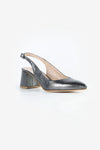 Aria Graphite Vegan Leather Slingback Heels