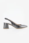 Aria Graphite Vegan Leather Slingback Heels