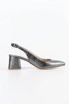 Aria Graphite Vegan Leather Slingback Heels