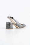 Aria Graphite Vegan Leather Slingback Heels