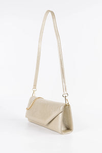 Céline Platinum Metallic Clutch
