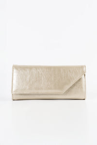 Céline Platinum Metallic Clutch