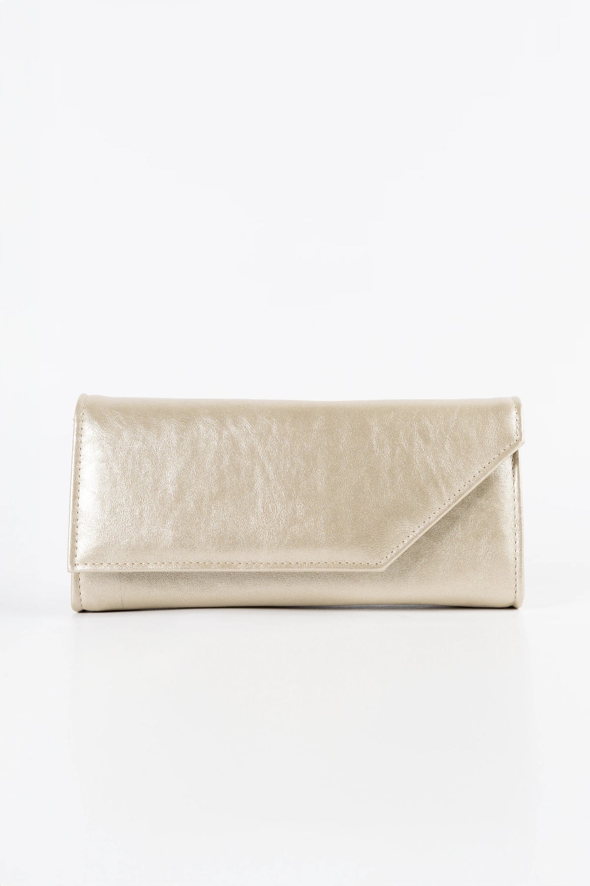 Céline Platinum Metallic Clutch