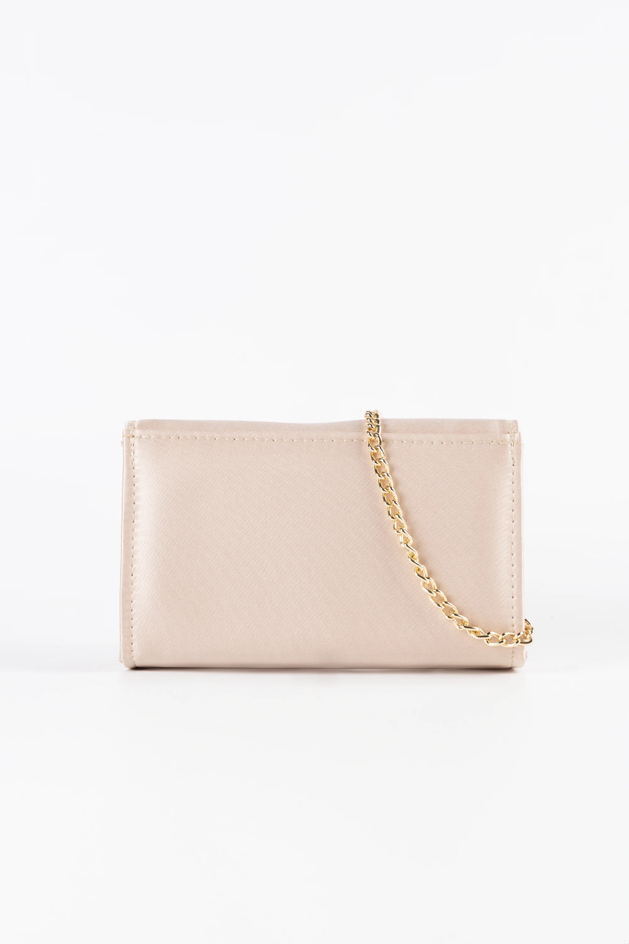 Diva Satin Blush Pink Chain Clutch