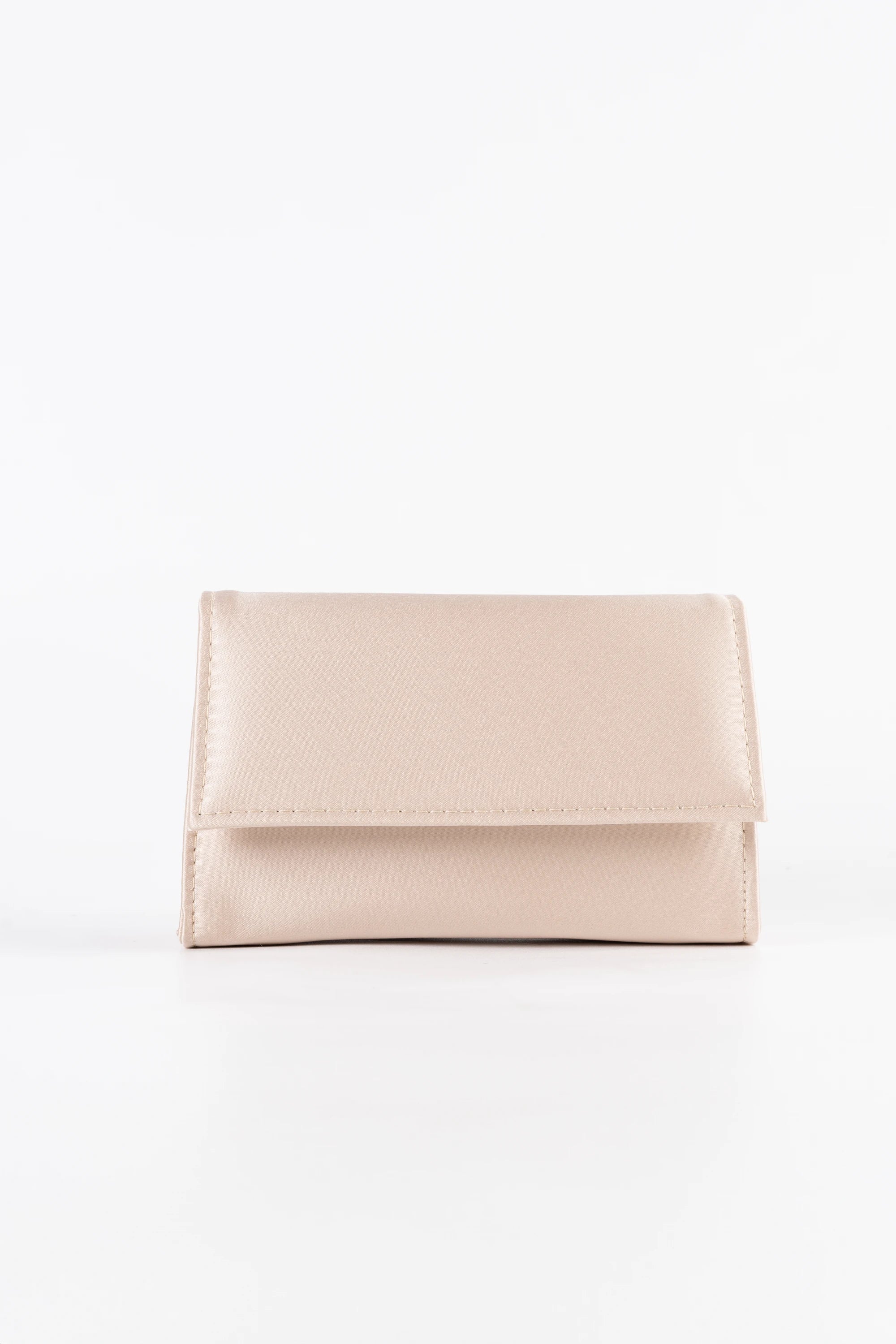 Petite Satin Blush Pink Chain Clutch