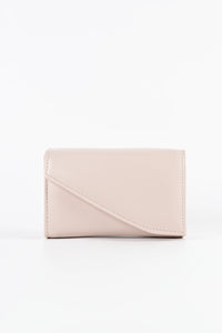 Sofia Blush Pink Vegan Leather Chain Clutch