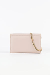 Sofia Blush Pink Vegan Leather Chain Clutch