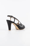 Bella Black Vegan Leather Platform Sandals