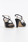 Bella Black Vegan Leather Platform Sandals