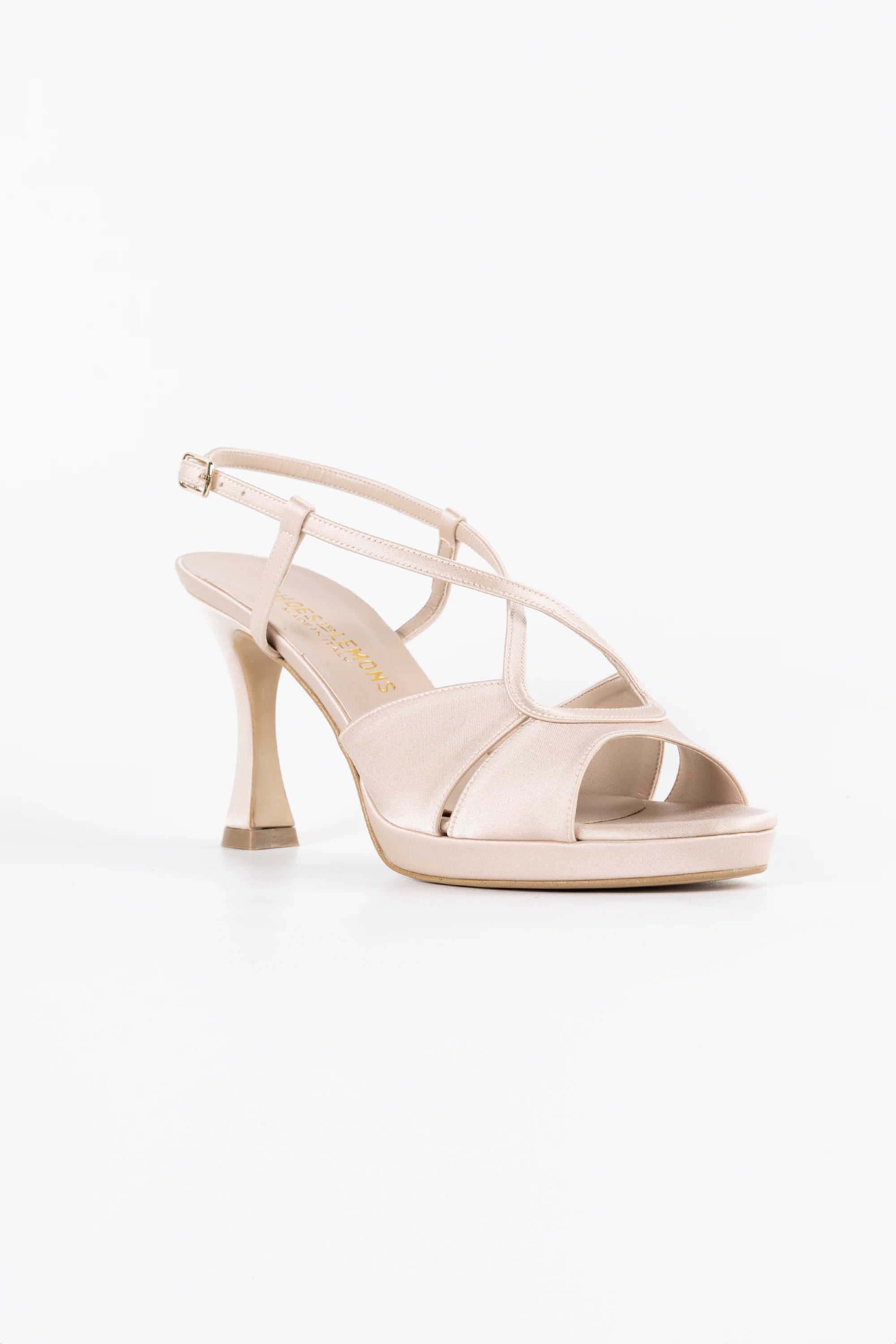 Bella Blush Satin Platform Sandals