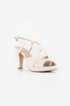Bella Off-White Vegan Leather Platform Sandals