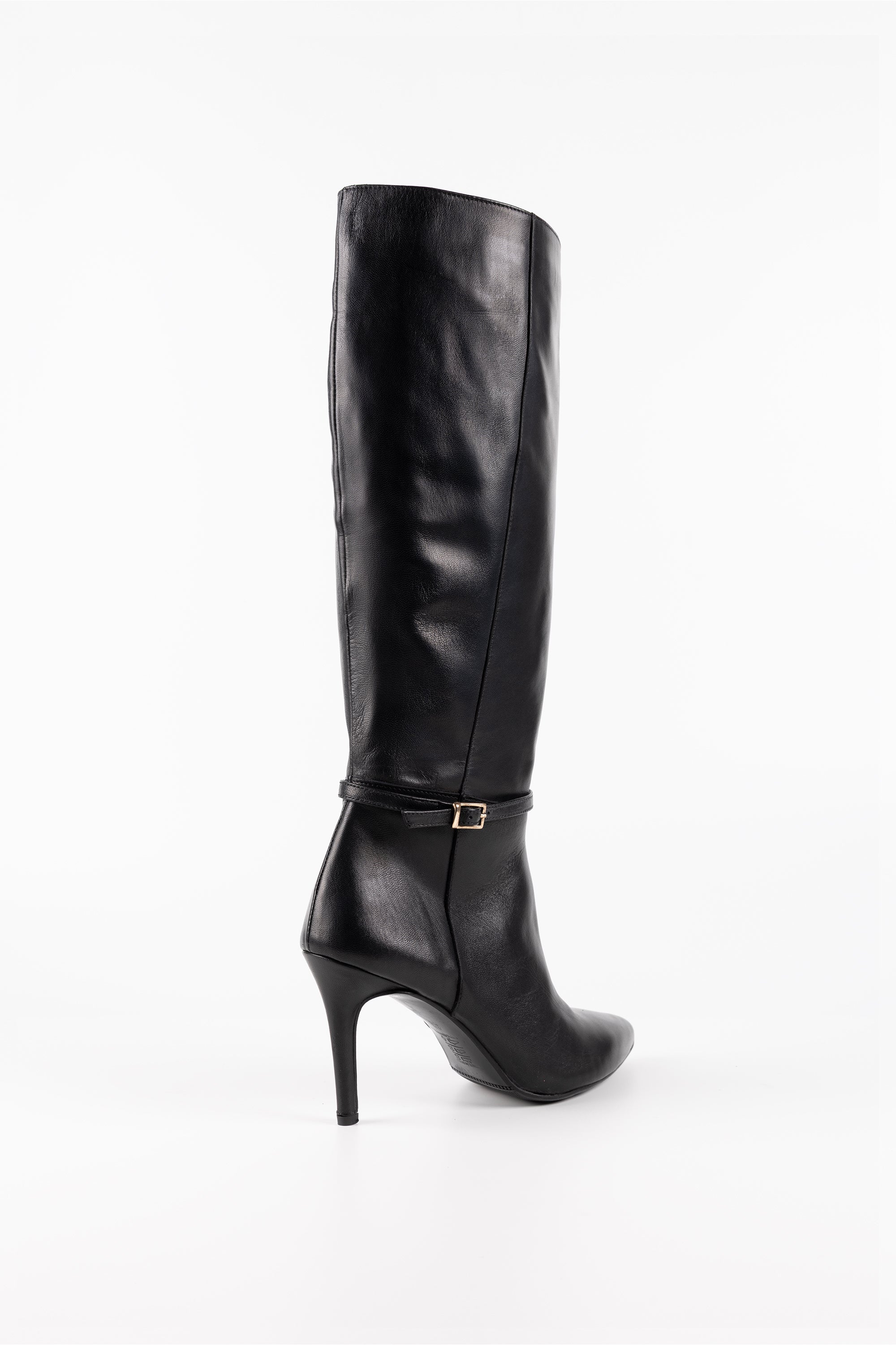 Milano Leather Knee-High Boots with Slim Heel