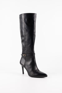 Milano Leather Knee-High Boots with Slim Heel