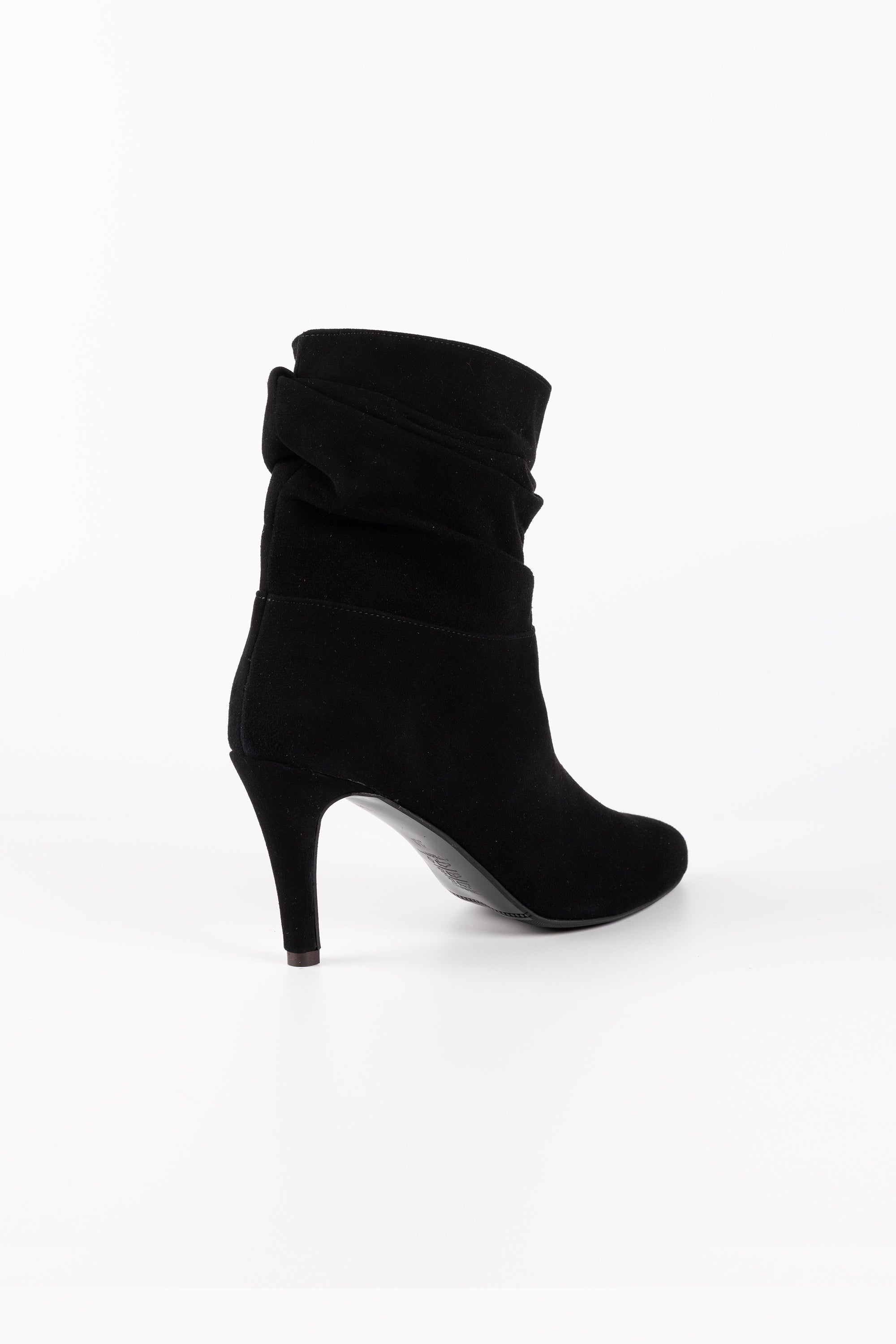 Paris Genuine Suede Ankle Booties with Slim Heel