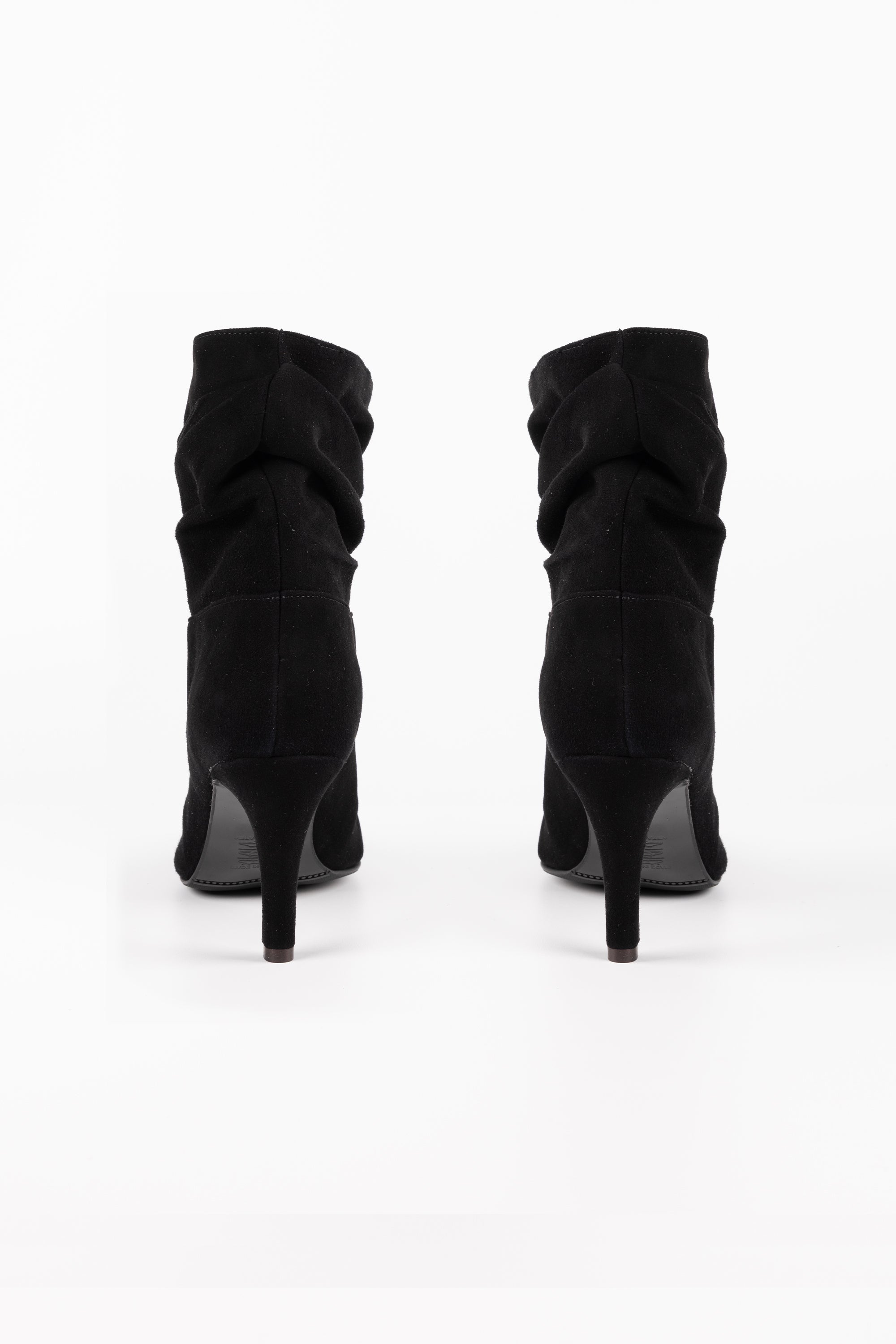 Paris Genuine Suede Ankle Booties with Slim Heel