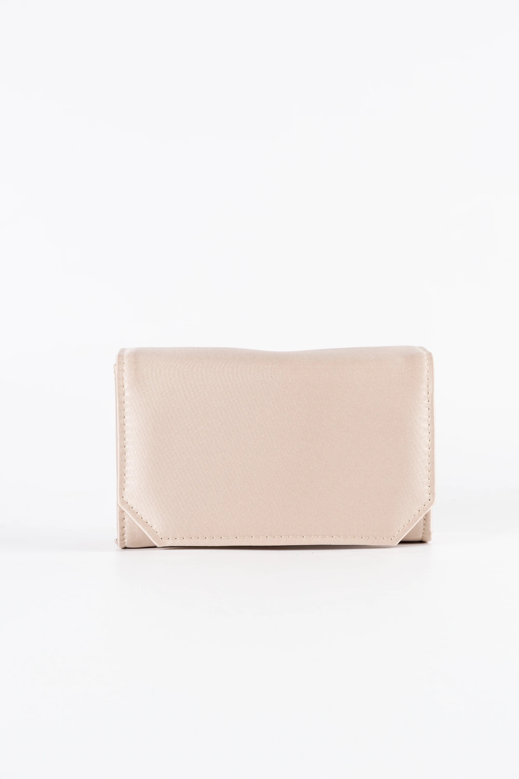 Diva Satin Blush Pink Chain Clutch