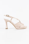 Bella Blush Satin Platform Sandals