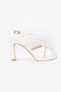 Bella Santin Off White Platform Sandals