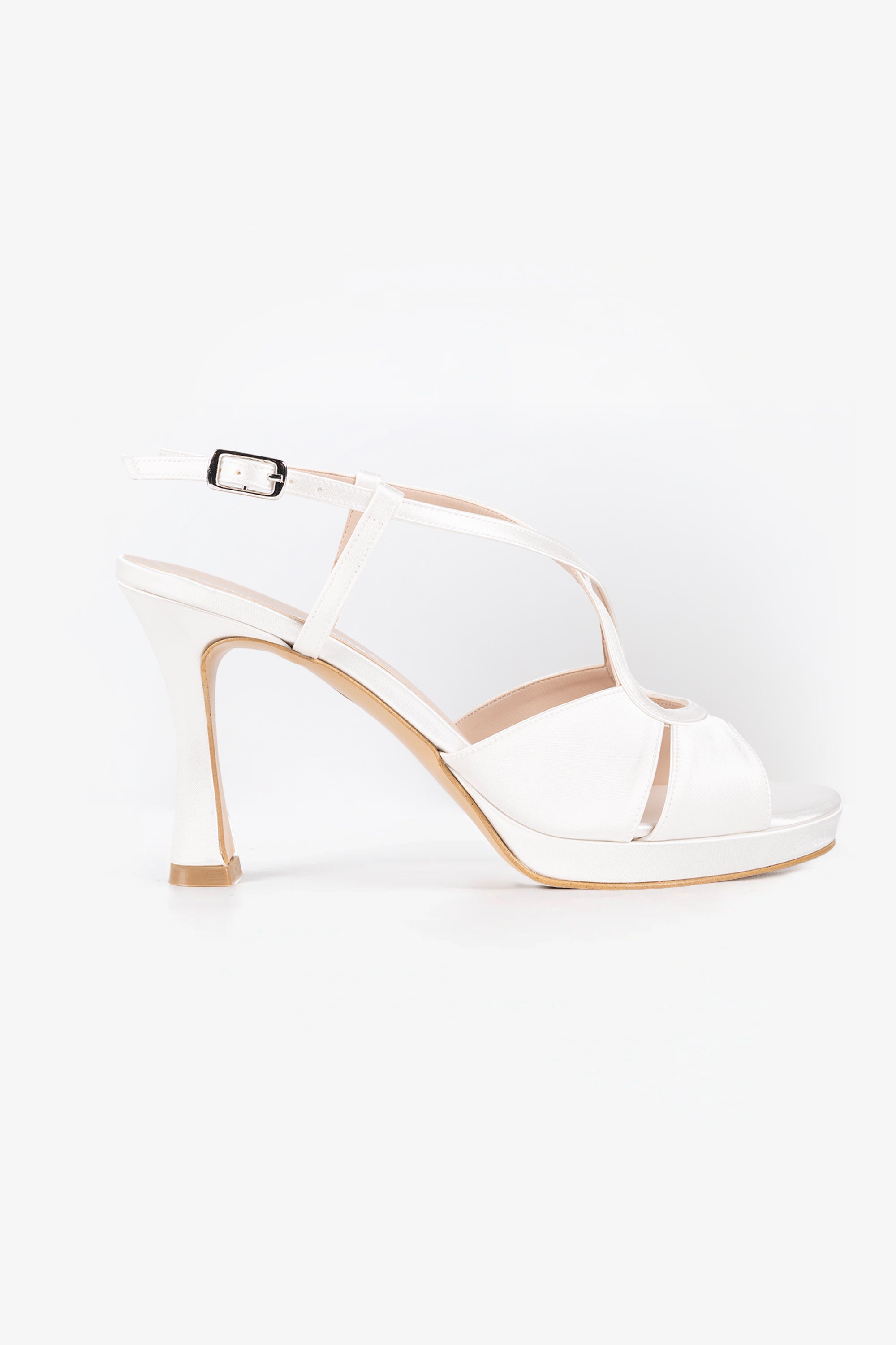 Bella Santin Off White Platform Sandals