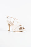 Bella Off-White Vegan Leather Platform Sandals