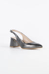 Aria Graphite Vegan Leather Slingback Heels