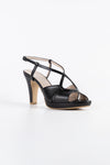 Bella Black Vegan Leather Platform Sandals